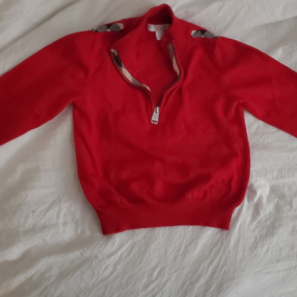 ❤ Toddler's Burberry pullover, cotton knit, half zip sweater ♥
